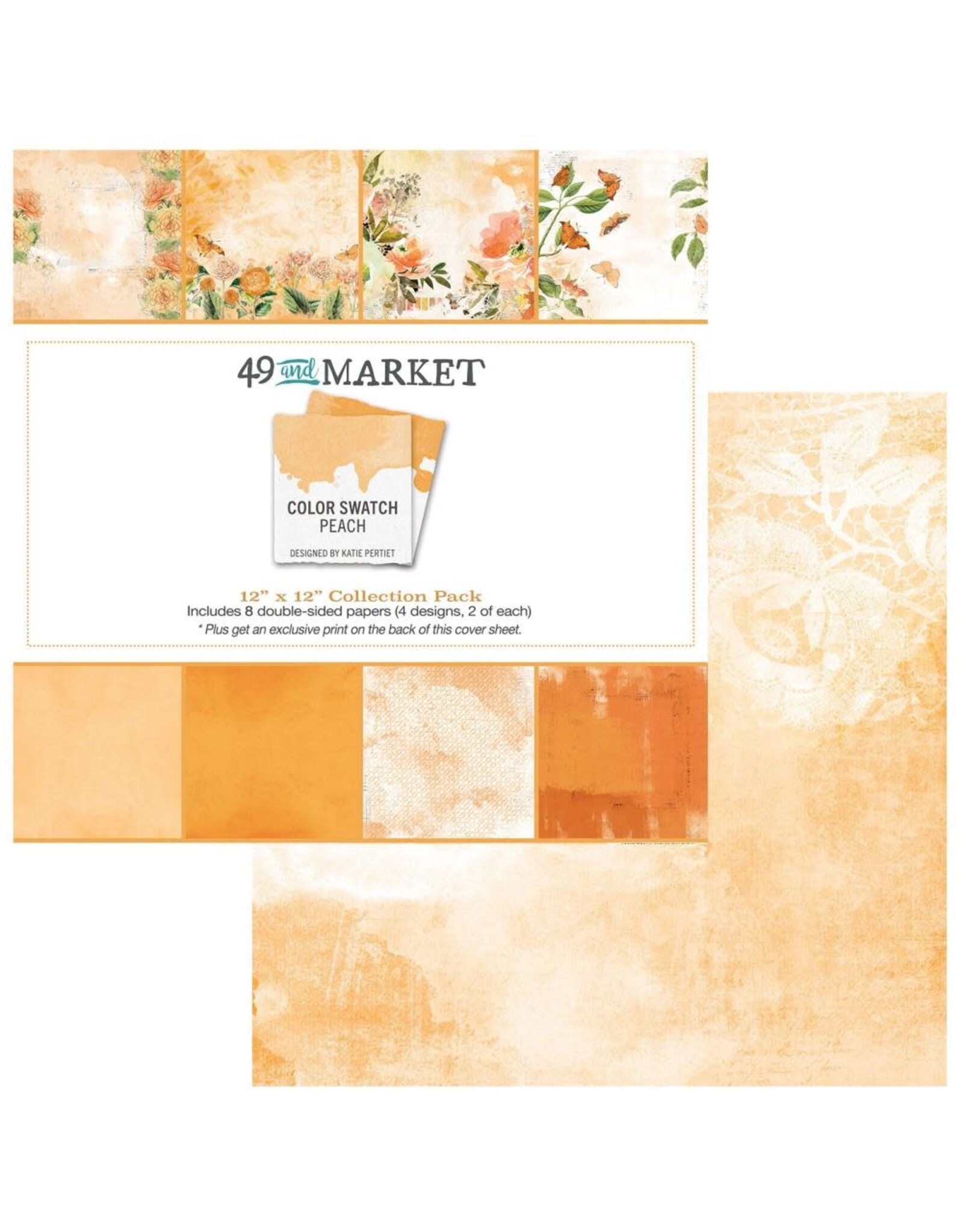 49 AND MARKET 49 AND MARKET COLOR SWATCH PEACH 12x12 COLLECTION PACK