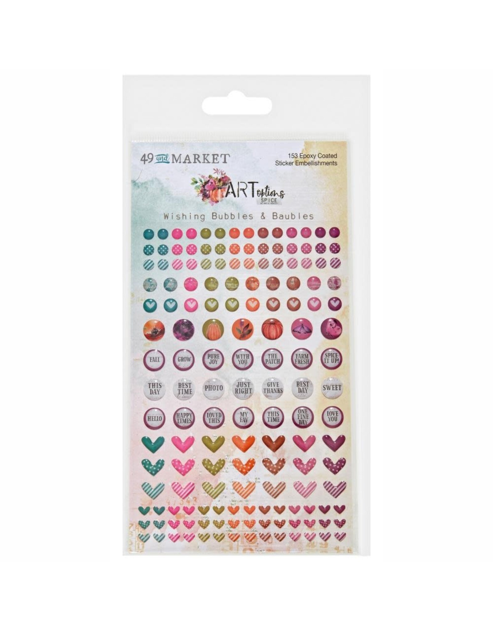 49 AND MARKET 49 AND MARKET ARTOPTIONS SPICE WISHING BUBBLES & BAUBLES 153/PK