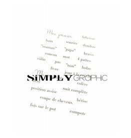 SIMPLY GRAPHIC SIMPLY GRAPHIC PLANCHE MES PREMIÈRES FOIS CLEAR STAMP SET