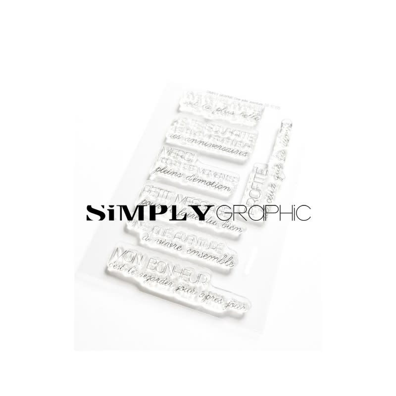 SIMPLY GRAPHIC PLANCHE UNE JOLIE AVENTURE CLEAR STAMP SET Scrapbook Centrale