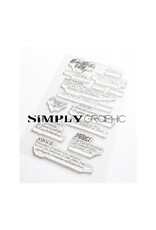 SIMPLY GRAPHIC SIMPLY GRAPHIC PLANCHE PETITS MOTS CLEAR STAMP SET