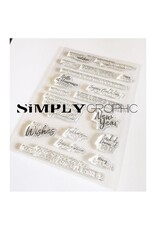 SIMPLY GRAPHIC SIMPLY GRAPHIC PLANCHE AMBIANCE FESTIVE CLEAR STAMP SET
