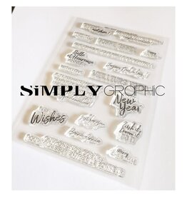 SIMPLY GRAPHIC SIMPLY GRAPHIC PLANCHE AMBIANCE FESTIVE CLEAR STAMP SET