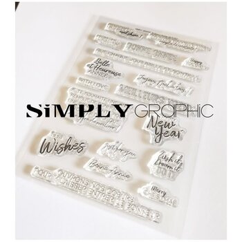 SIMPLY GRAPHIC SIMPLY GRAPHIC PLANCHE AMBIANCE FESTIVE CLEAR STAMP SET