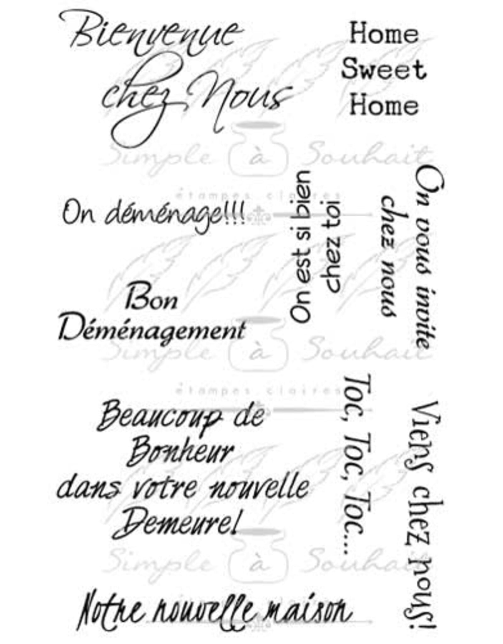 SIMPLE A SOUHAITS SIMPLE À SOUHAIT CHEZ NOUS CLEAR STAMP