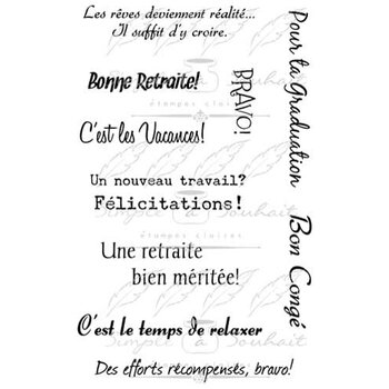 SIMPLE A SOUHAITS SIMPLE A SOUHAIT ÉTAPES DE VIE CLEAR STAMP SET