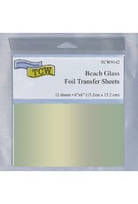 THERMOWEB THE CRAFTER'S WORKSHOP BEACH GLASS 6x6 FOIL TRANSFER SHEETS 12/PK