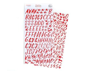  Alphabet Sticker Sheet - Pink with Red Polka Dots