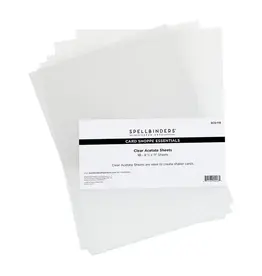 SPELLBINDERS SPELLBINDERS CARD SHOPPE ESSENTIALS CLEAR ACETATE SHEETS 8.5x11 10/PK