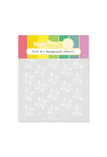 WAFFLE FLOWER WAFFLE FLOWER FOLK ART BACKGROUND STENCIL