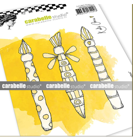 CARABELLE STUDIOS CARABELLE STUDIO CLING STAMP A6 PAINT BRUSHES BY KATE CRANE