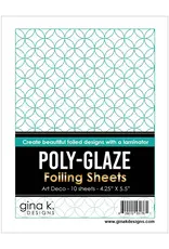 GINA K DESIGNS GINA K. DESIGNS ART DECO 4.25x5.5 POLY-GLAZE FOILING SHEETS 10/PK