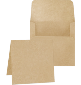 GRAPHIC 45 GRAPHIC 45 KRAFT SQUARE CARDS WITH ENVELOPES 5.25x5.25 6/pk