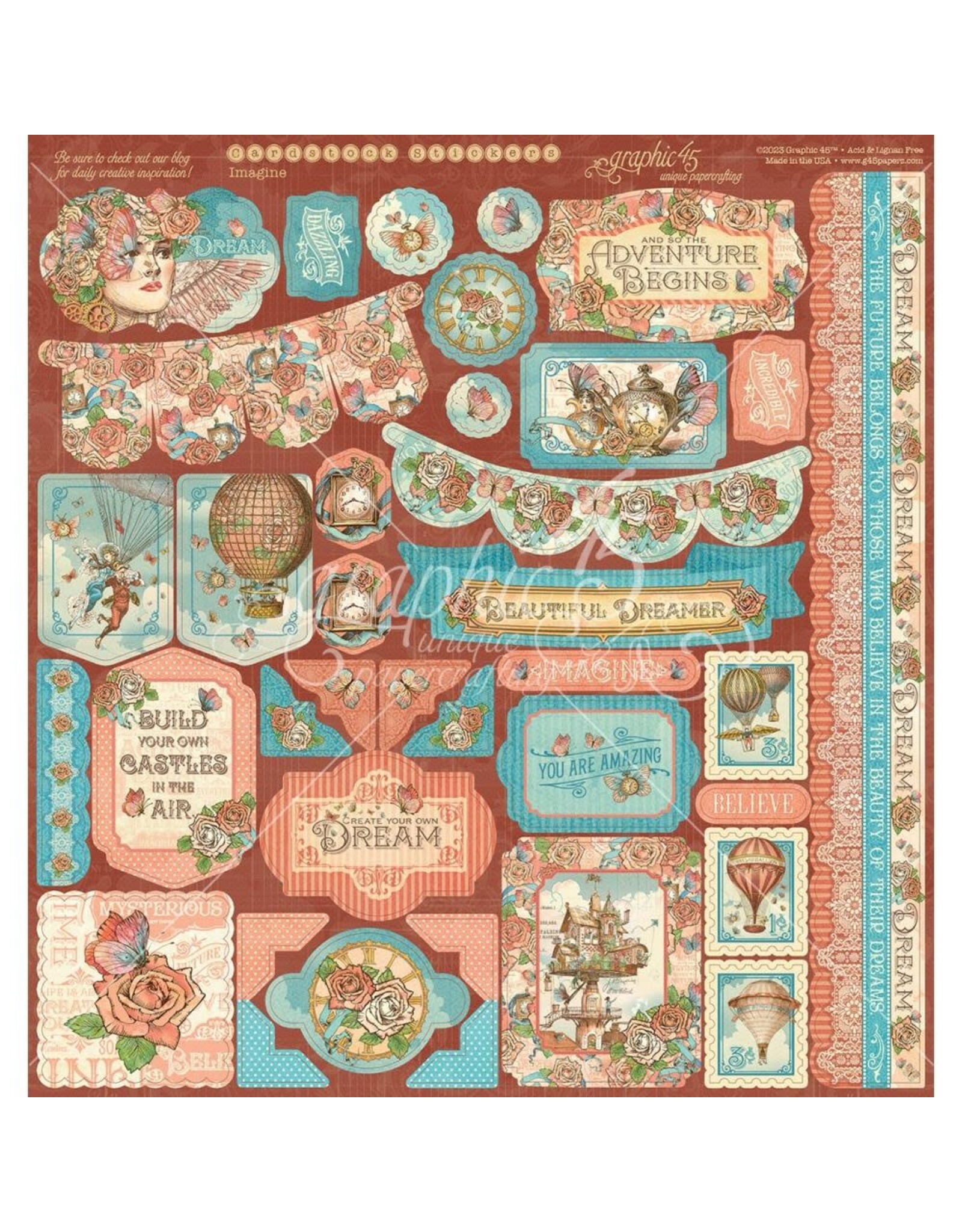 GRAPHIC 45 IMAGINE 8x8 COLLECTOR'S EDITION PACK - Scrapbook Centrale