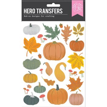 HERO ARTS HERO ARTS HERO TRANSFERS PUMPKIN & LEAVES RUB-ONS