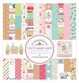 DOODLEBUG DESIGN DOODLEBUG DESIGN GINGERBREAD KISSES 12x12 PAPER PACK