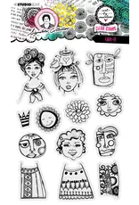 STUDIOLIGHT STUDIOLIGHT ART BY MARLENE SIGNATURE COLLECTION FACE-IT CLEAR STAMP SET