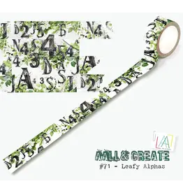 AALL & CREATE AALL & CREATE BIPASHA BK #71 LEAFY ALPHAS WASHI TAPE