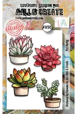 AALL & CREATE AALL & CREATE BIPASHA BK #1090 POT PARTY A7 CLEAR STAMP SET