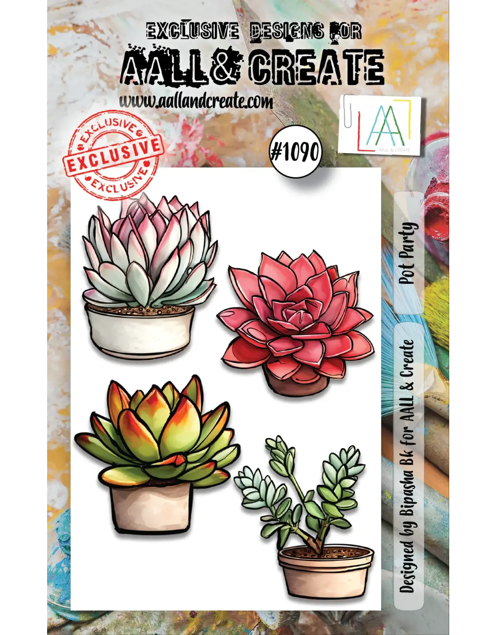 AALL & CREATE AALL & CREATE BIPASHA BK #1090 POT PARTY A7 CLEAR STAMP SET