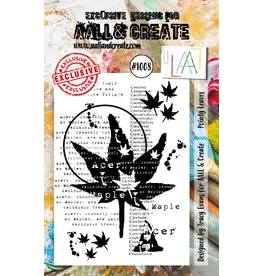 AALL & CREATE AALL & CREATE TRACY EVANS #1008 POINTY LEAVES A6 CLEAR STAMP SET