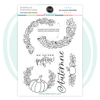MÉLANIE BÉRIAULT MA SAISON PRÉFÉRÉE CLEAR STAMP SET