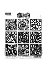 RANGER DYLUSIONS BITS OF BLOCKS 8.5x7 CLING STAMP SET