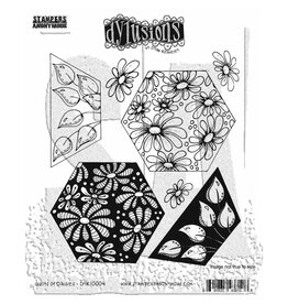 RANGER DYLUSIONS QUILTS OF DAISIES 8.5x7 CLING STAMP SET