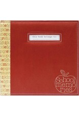 MBI MBI SCHOOL MEMORIES RED APPLE 12X12 POSTBOUND ALBUM WITH NAME WINDOW