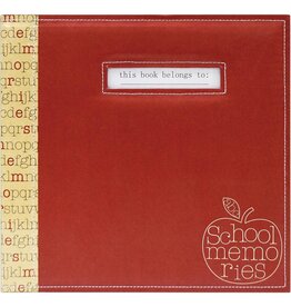 MBI MBI SCHOOL MEMORIES RED APPLE 12X12 POSTBOUND ALBUM WITH NAME WINDOW