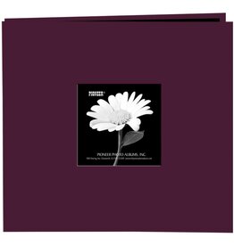 PIONEER PIONEER SWEET PLUM BOOK CLOTH COVER 8x8 POST BOUND ALBUM WITH WINDOW