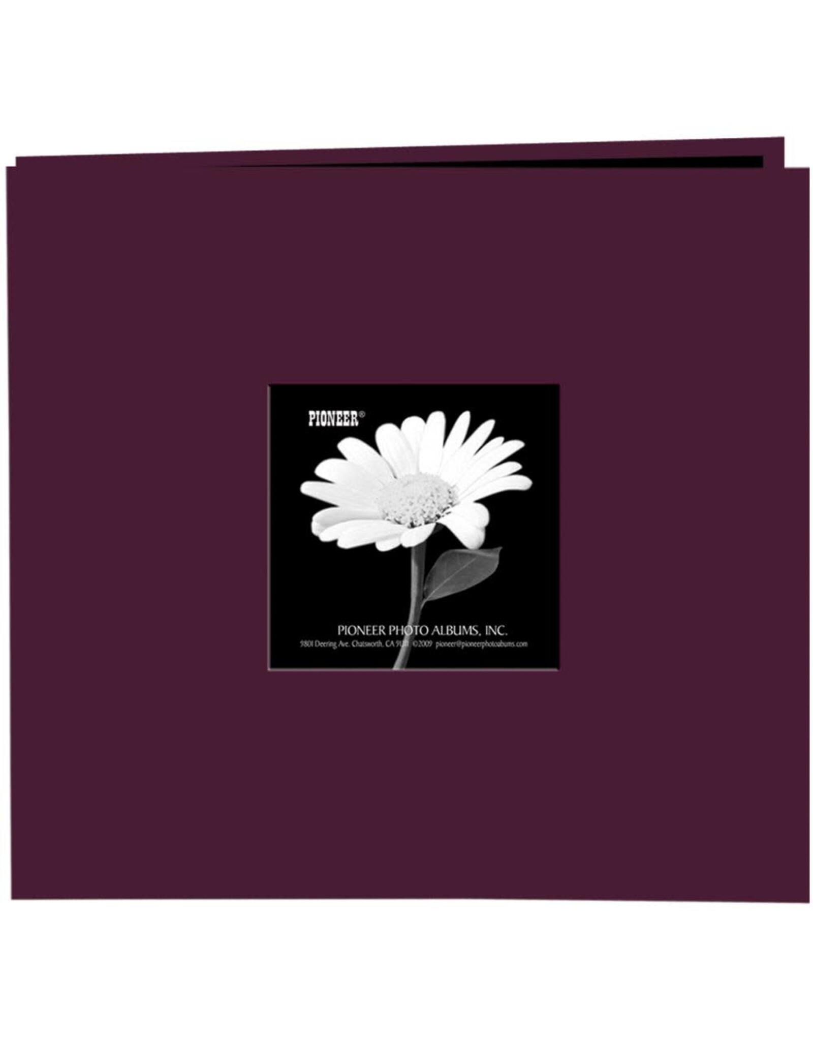 PIONEER PIONEER SWEET PLUM BOOK CLOTH COVER 8x8 POST BOUND ALBUM WITH WINDOW