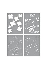 SPELLBINDERS SPELLBINDERS FLOWER MARKET COLLECTION BLOSSOMING FLOWERS LAYERING STENCIL SET