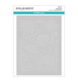 SPELLBINDERS SPELLBINDERS FLOWER MARKET COLLECTION CONEFLOWERS LAYERING STENCIL SET