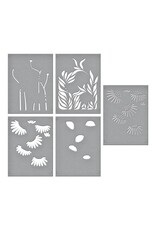 SPELLBINDERS SPELLBINDERS FLOWER MARKET COLLECTION CONEFLOWERS LAYERING STENCIL SET