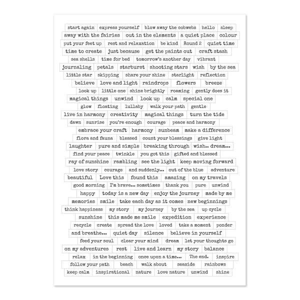 LAVINIA STAMPS LAVINIA SENTIMENT STICKERS SET #6 THE UPLIFTING COLLECTION