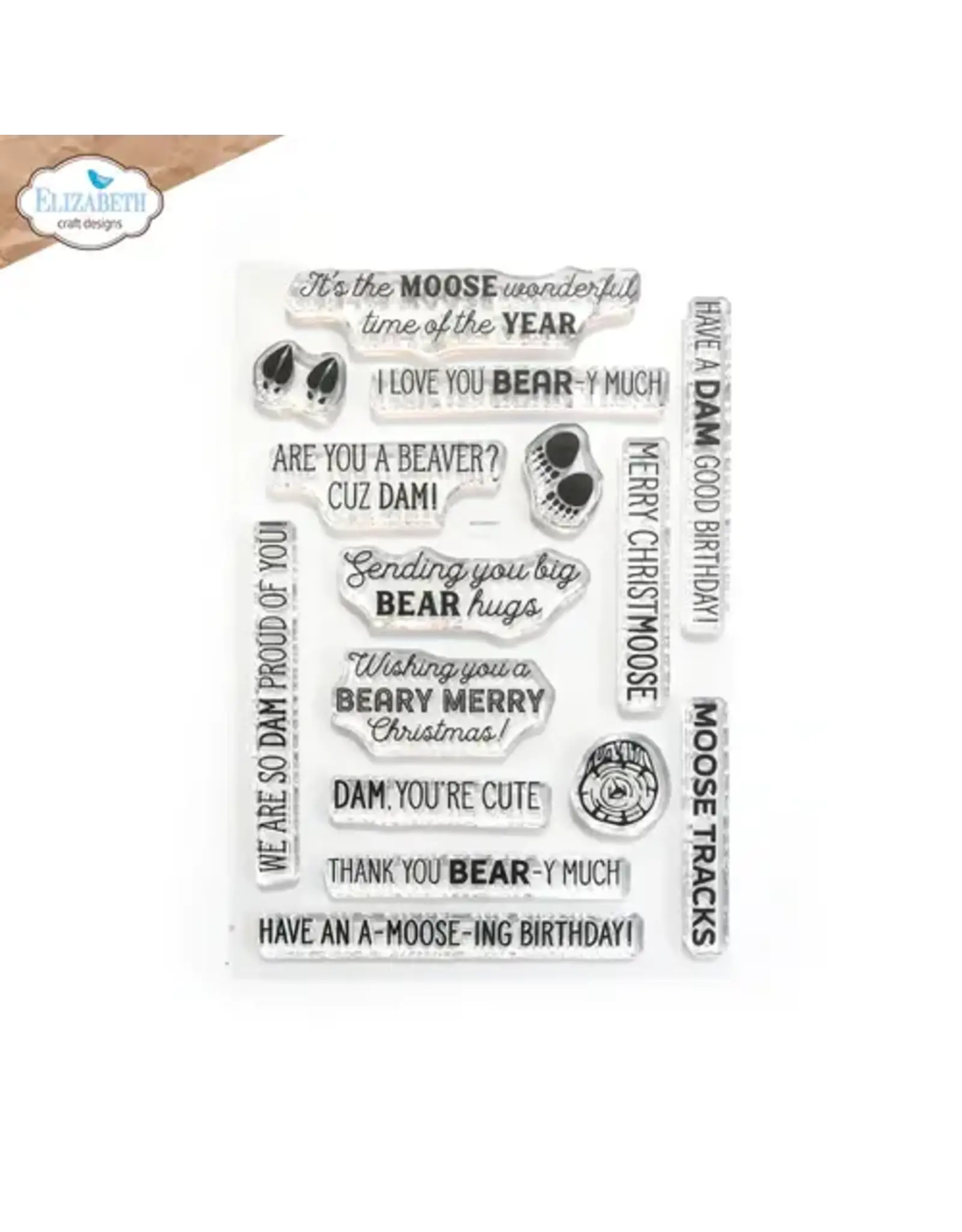 ELIZABETH CRAFT DESIGNS ELIZABETH CRAFT DESIGNS BEAR, MOOSE, BEAVER CLEAR STAMP SET