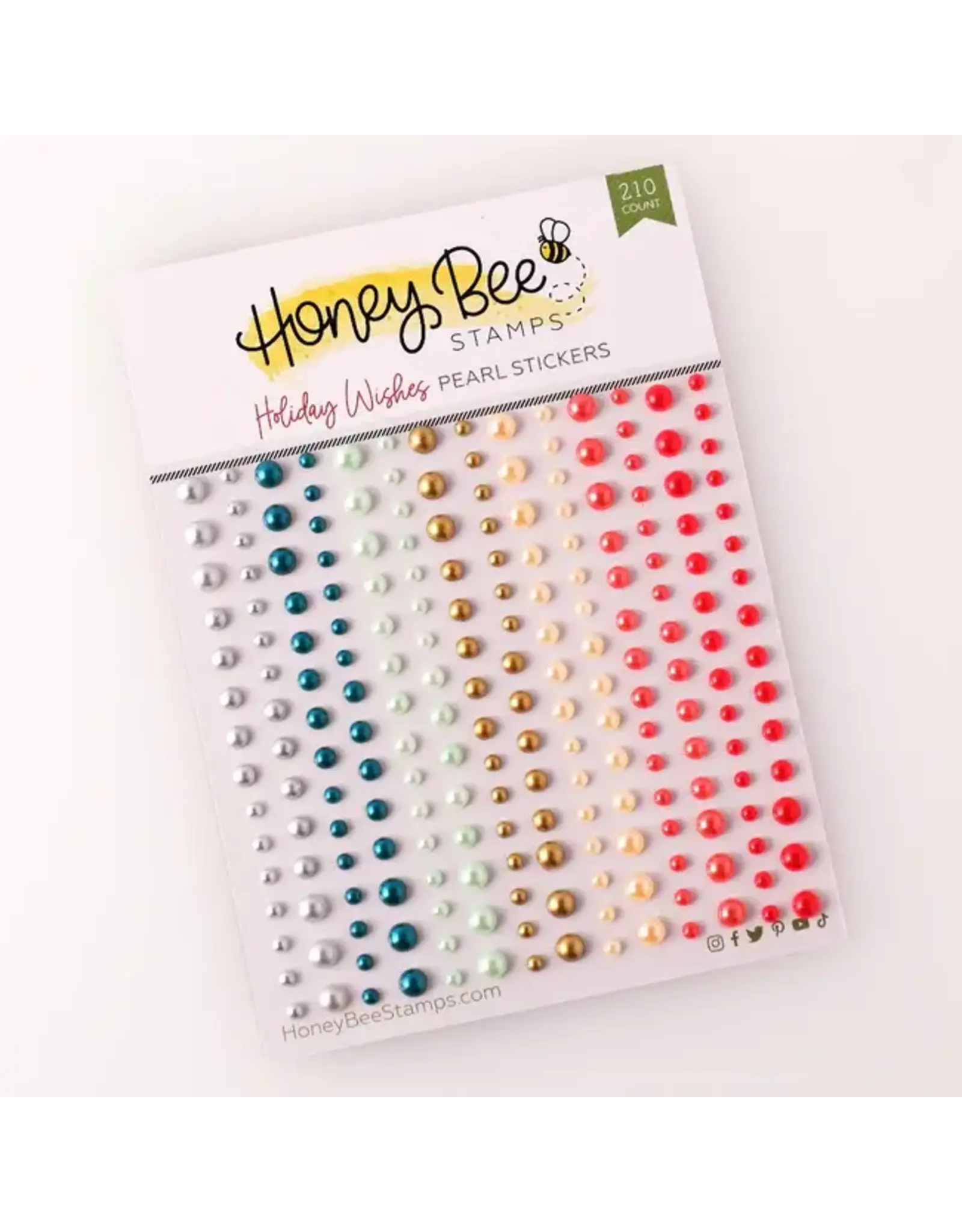 HONEY BEE HONEY BEE STAMPS HOLIDAY WISHES PEARL STICKERS