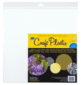 GRAFIX GRAFIX CRAFT PLASTIC OPAQUE WHITE 12X12 SHEETS 4PK