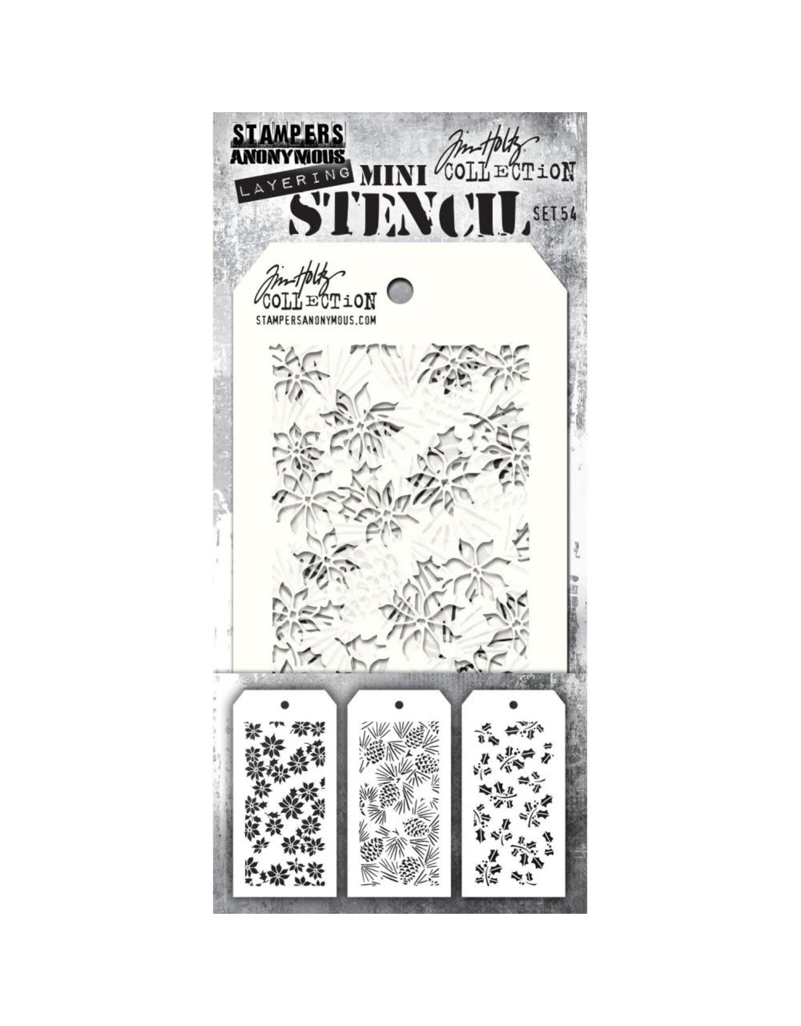STAMPERS ANONYMOUS STAMPERS ANONYMOUS TIM HOLTZ MINI LAYERING STENCIL SET 54 3PK