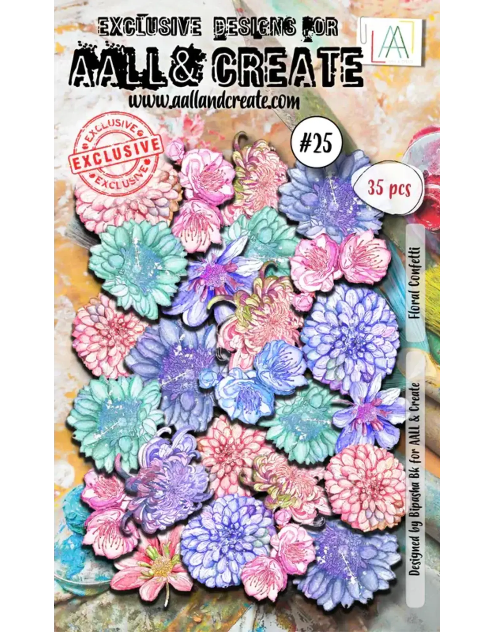 AALL & CREATE AALL & CREATE BIPASHA BK #25 FLORAL CONFETTI COLOR DIE CUTS 35/PK