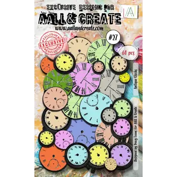 AALL & CREATE AALL & CREATE TRACY EVANS #27 ANTIQUE CLOCKS COLOUR DIE CUTS 60/PK
