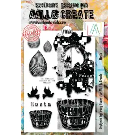 AALL & CREATE AALL & CREATE TRACY EVANS #1060 HOSTA A5 CLEAR STAMP SET