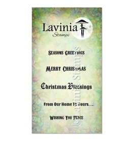 LAVINIA STAMPS LAVINIA STAMPS CHRISTMAS GREETINGS CLEAR STAMP SET