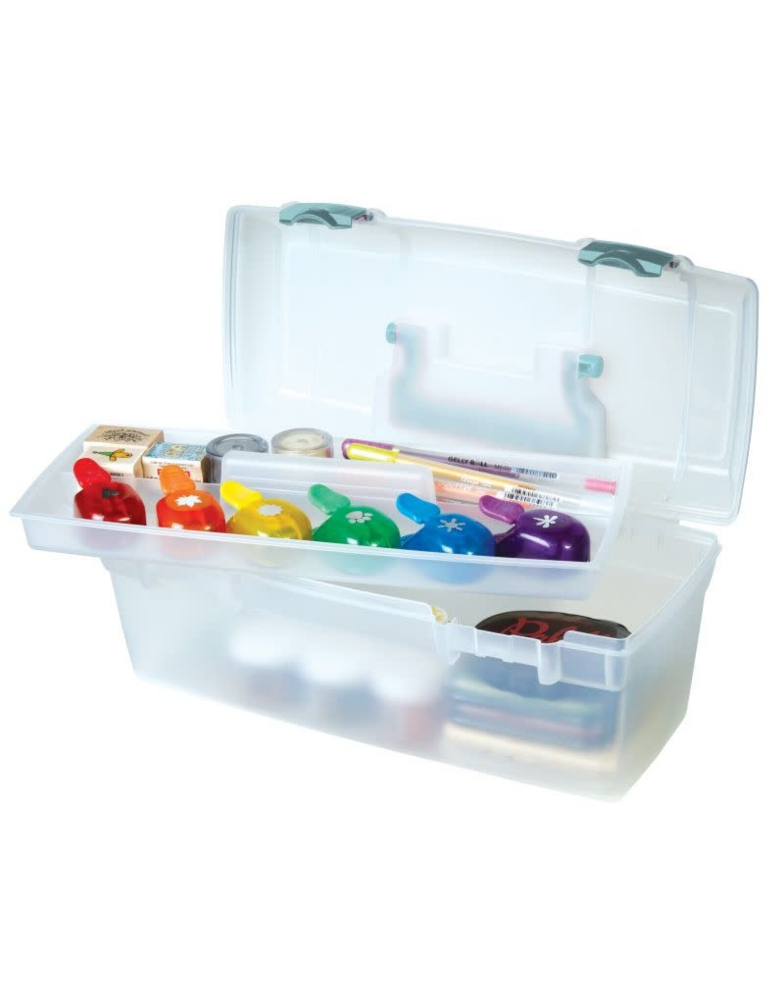 ARTBIN ESSENTIALS LIFTOT TRAY BOX PINK LATCHES AND HANDLE Scrapbook