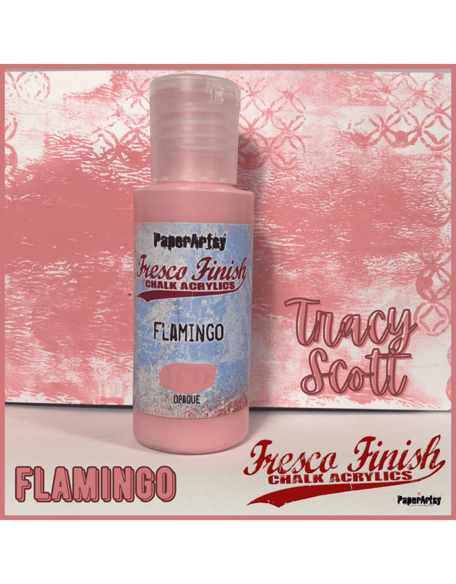 PAPER ARTSY PAPER ARTSY FRESCO FINISH FLAMINGO ACRYLIC PAINT 50ML