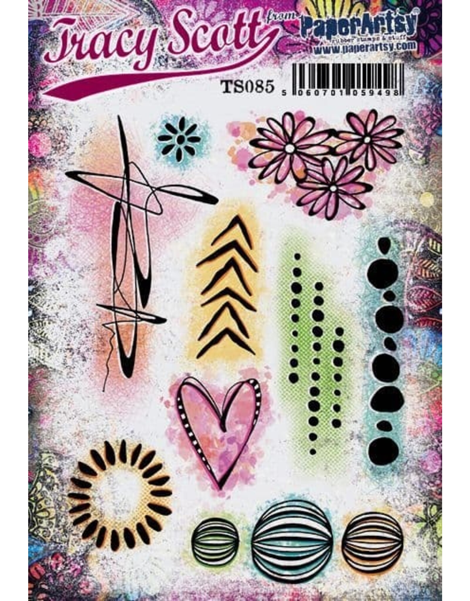 PAPER ARTSY PAPER ARTSY TRACY SCOTT TS085 CLING STAMP SET