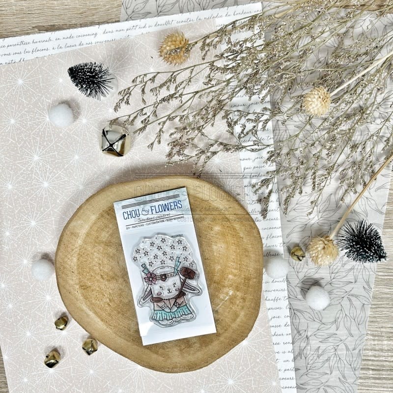 CHOU & FLOWERS CHOU & FLOWERS COLLECTION RÊVE NORDIQUE DOUDOU MISS VIKING CLEAR STAMP