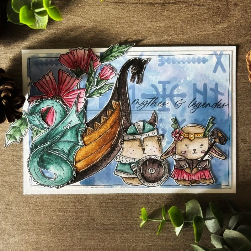 CHOU & FLOWERS CHOU & FLOWERS COLLECTION RÊVE NORDIQUE DOUDOU MISS VIKING CLEAR STAMP