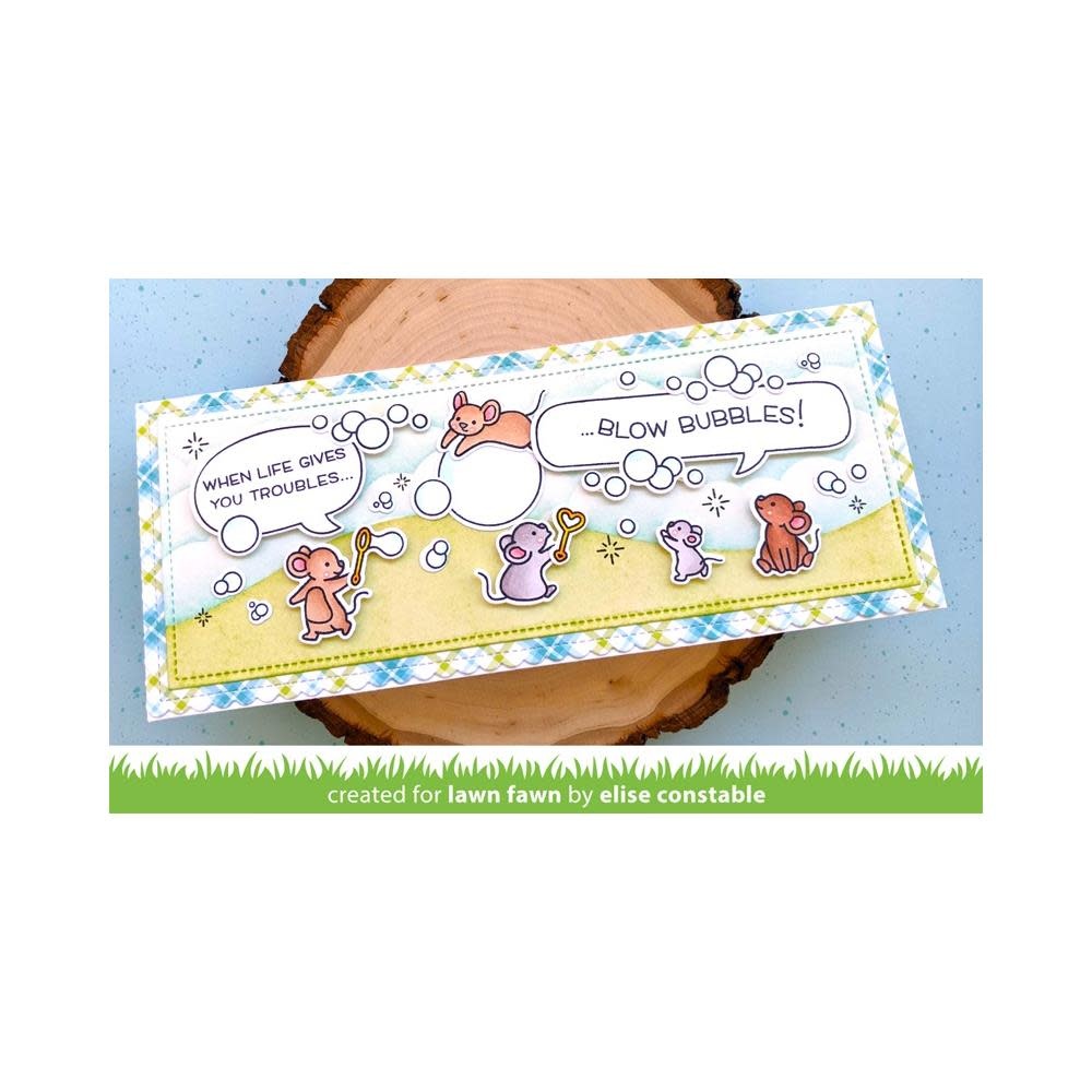 LAWN FAWN LAWN FAWN SLIMLINE HILLSIDE STENCILS 4x9 2/PK